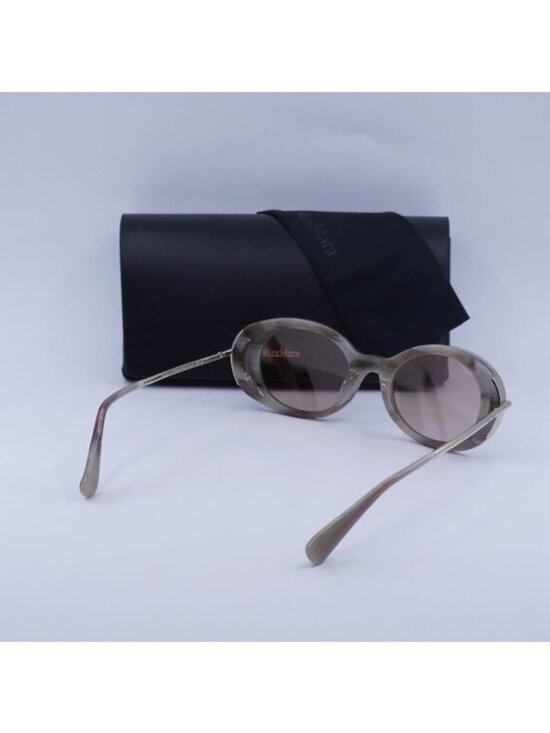 Max Mara MALIBU10 MM0080 60G Oval Sunglasses - Beige/Gold/Brown main image 4
